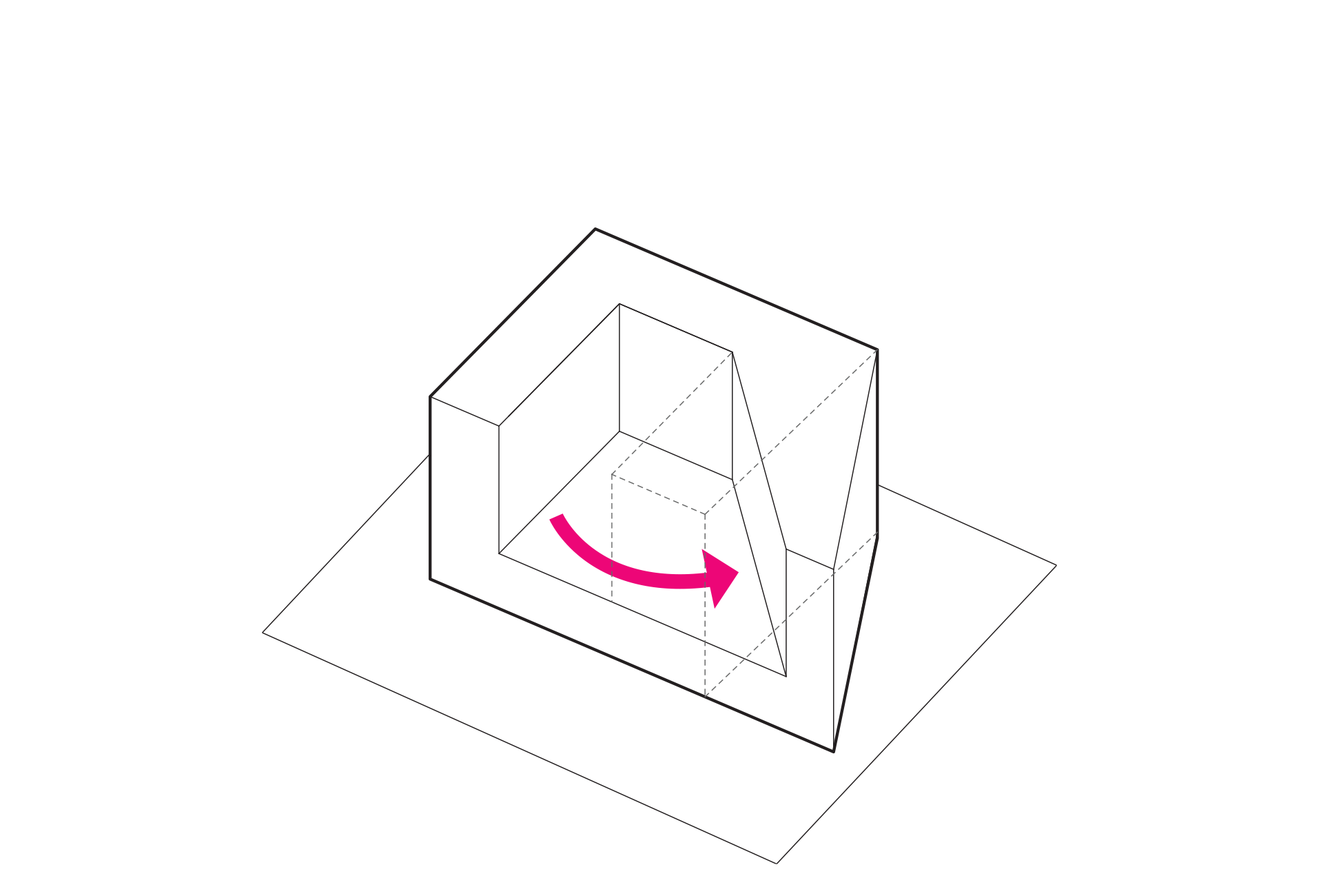 3. The eastern wing is rotated outward to capture the morning sun.