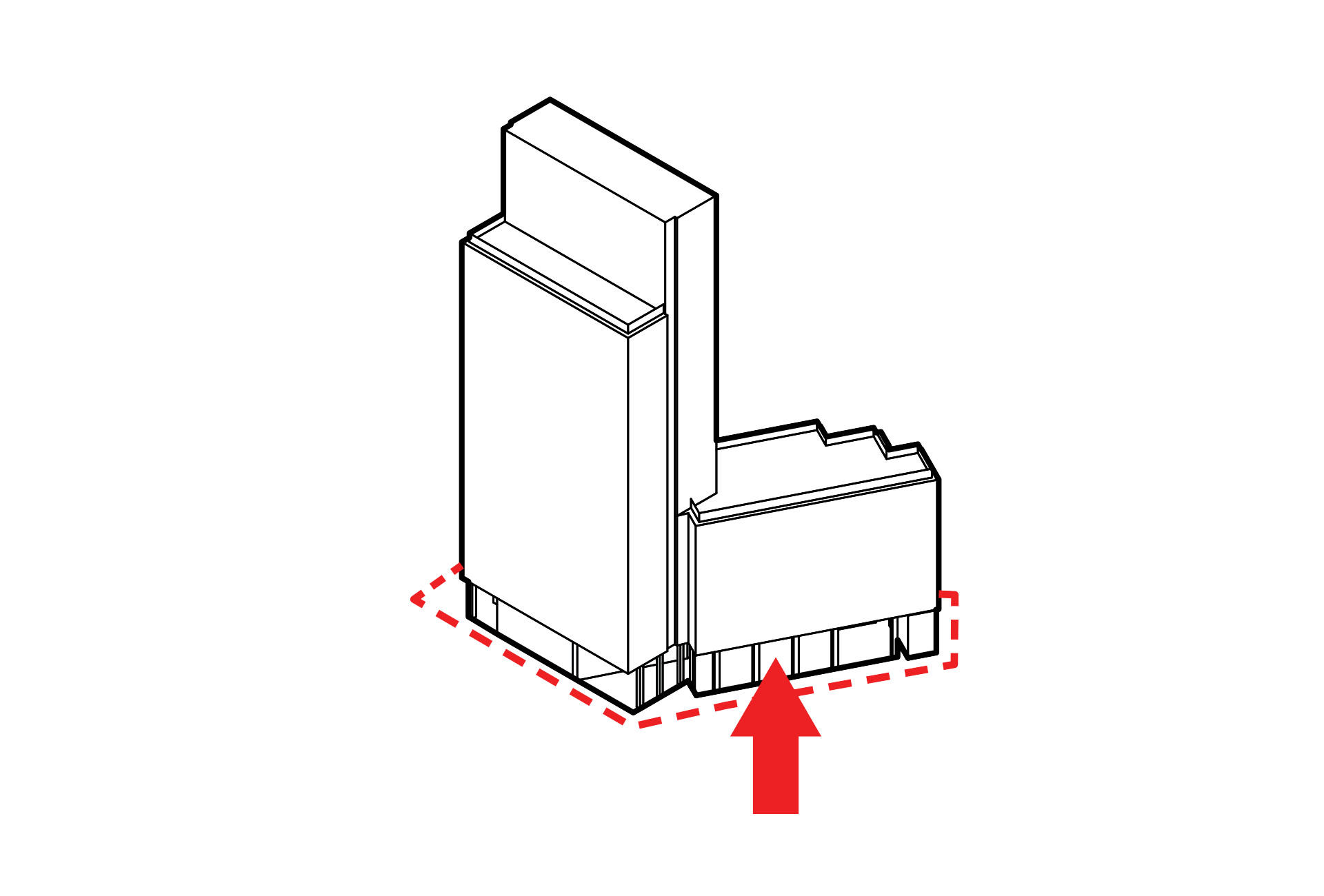 5. Similarly we lift the building from the ground to accommodate a variety of functions, including public realm, the building’s lobby, an event space, a gallery as well as the building’s service yard.