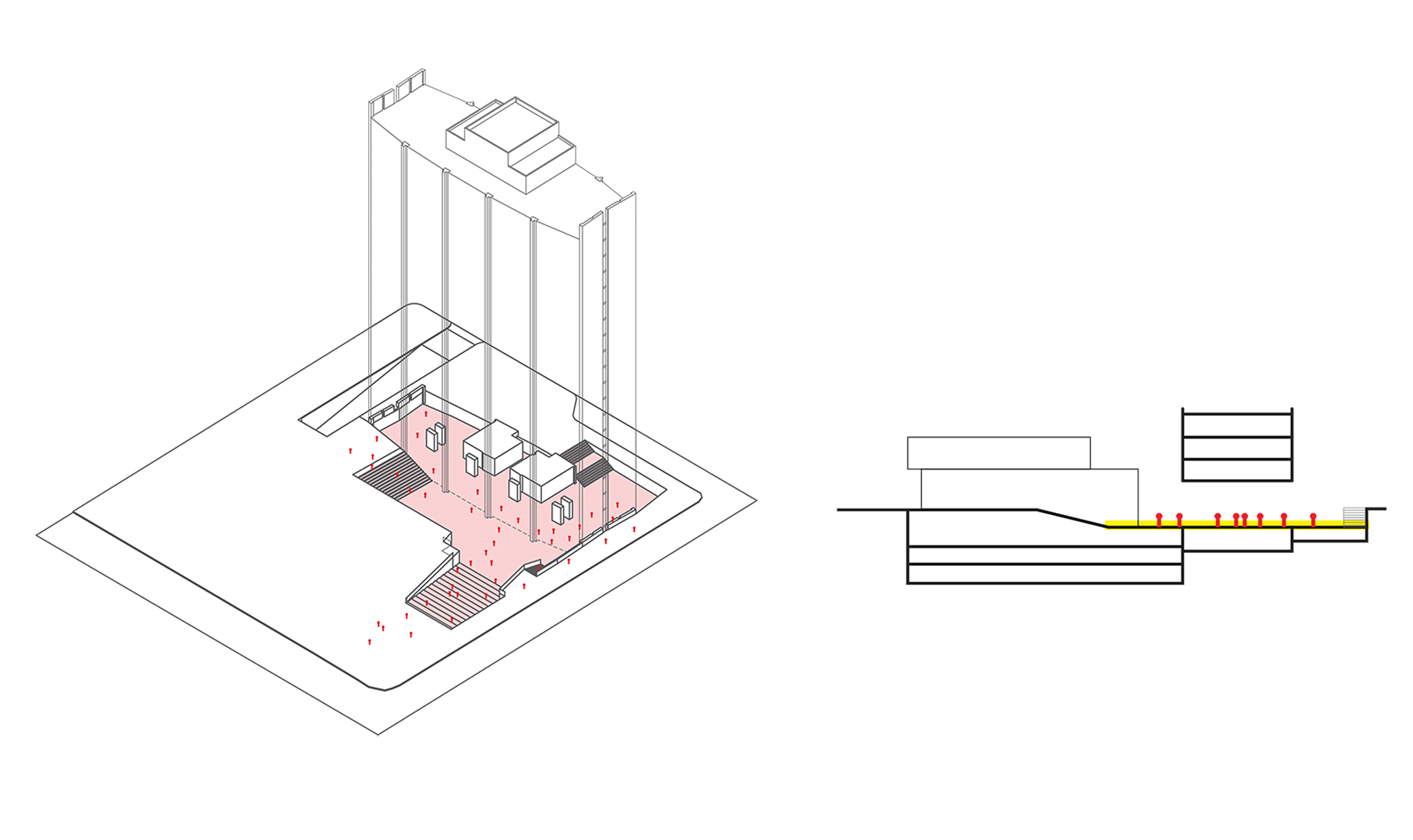 3. Seamless lower ground plaza